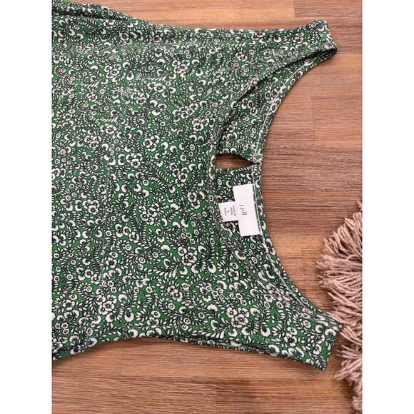 J. Jill Floral Print Green Maxi Dress - Size Small petite - Peasant, Bohemian - Picture 5 of 12